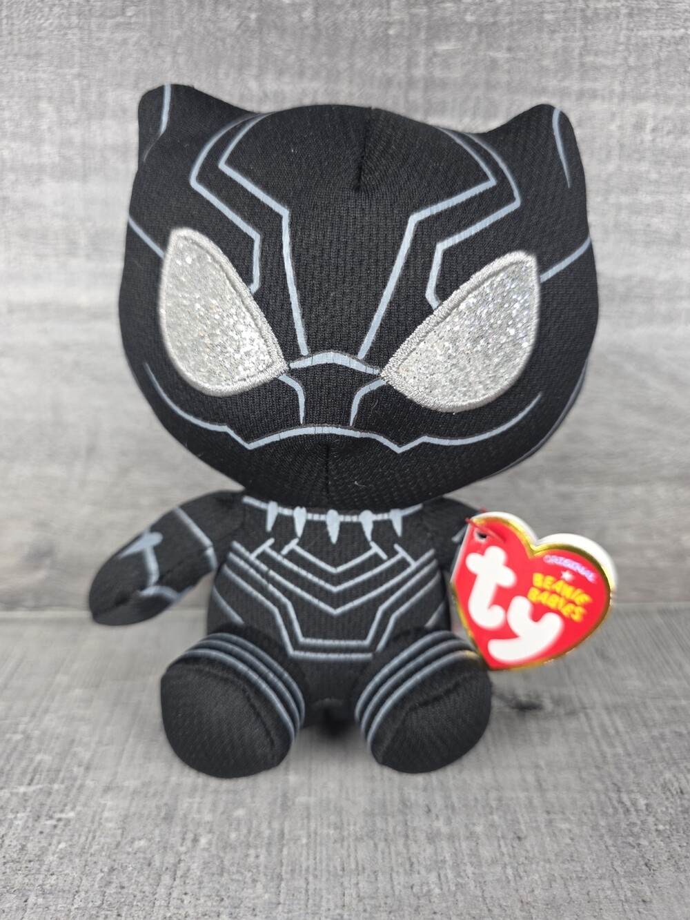 Ty Marvel Black Panther Beanie Baby Plush Soft Toy - 6" Avengers With Tags g73